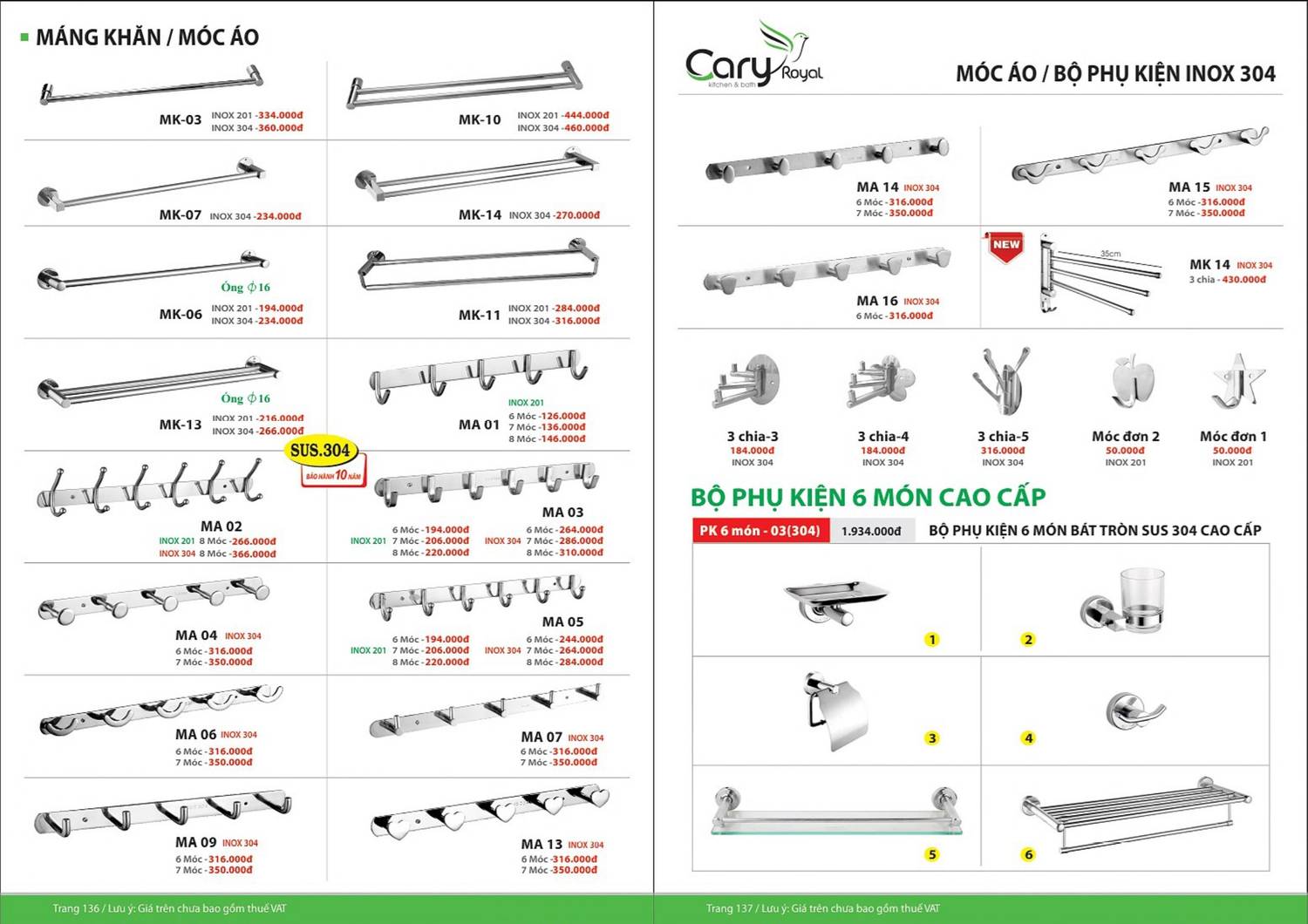 Thiết bị vệ sinh CARY ROYAL Catalogue và Bảng giá mới nhất 2024 - 2025 /Page 69